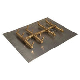 Double Tree-Style Brass Burner/Rectangular Plate - CFBDT160